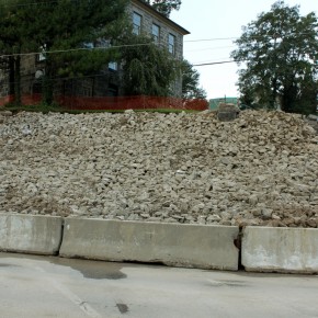 Collapsed Retaining Wall